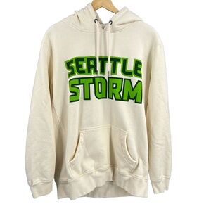 Seattle Storm WNBA 4X‎ Champion Hoodie Playa Society Cream Fleece Organic XL